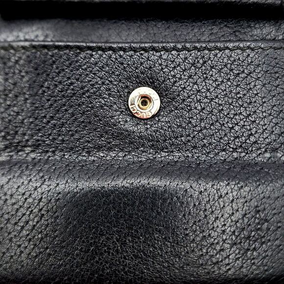 GUCCI Men's Bifold Wallet-Logo Stripe Web Black Leather - Picture 8 of 17